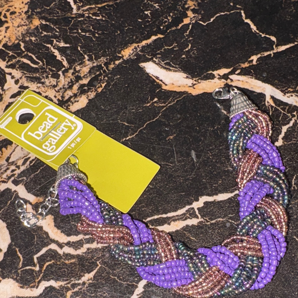 Gallery Purple And Multicolor Braided Necklace